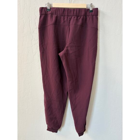 Lululemon Sz 8 On The Fly Jogger Dark Adobe Red Maroon Burgundy Athletic Pant - Picture 8 of 8